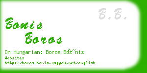 bonis boros business card